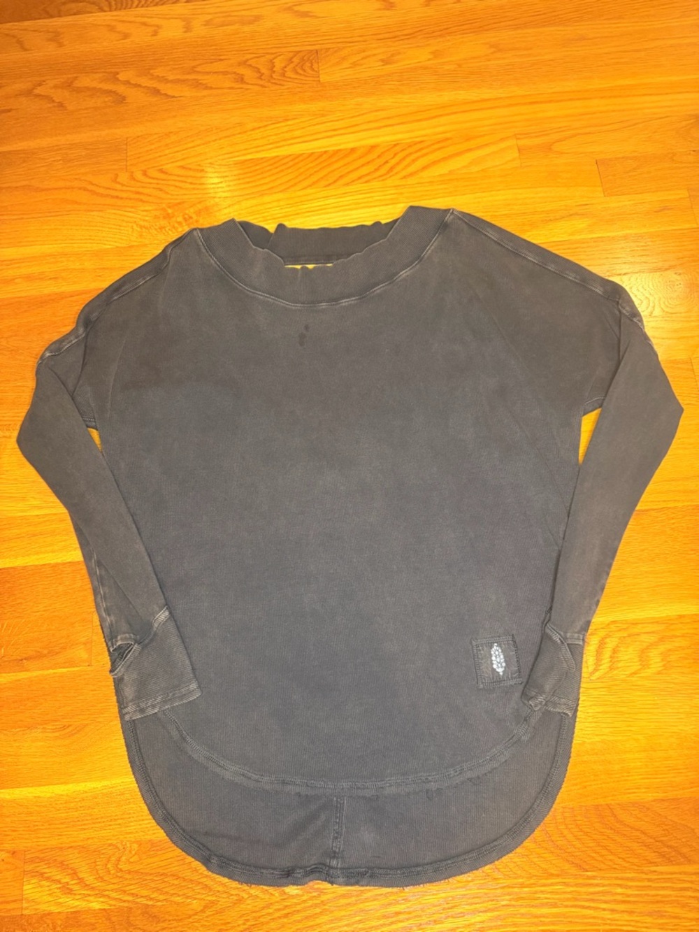 Free People Movement Black Open Back Long Sleeve Top Athletic Gym Yoga - Picture 2 of 11